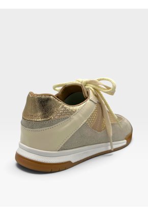 Tenis De Cuero Para Mujer Champán Retro Bont