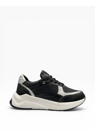 Tenis CUERO Mujer Deportivo Negro Bont Baru BONT