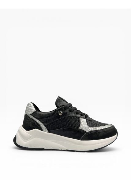 Tenis CUERO Mujer Deportivo Negro Bont Baru