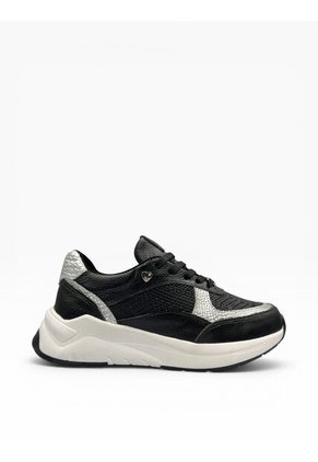 Tenis CUERO Mujer Deportivo Negro Bont Baru