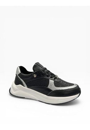 Tenis CUERO Mujer Deportivo Negro Bont Baru