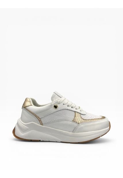 Tenis Blanco Mujer En CUERO Deportivo Bont Baru