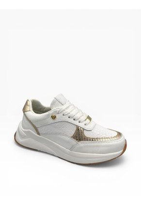 Tenis Blanco Mujer En CUERO Deportivo Bont Baru