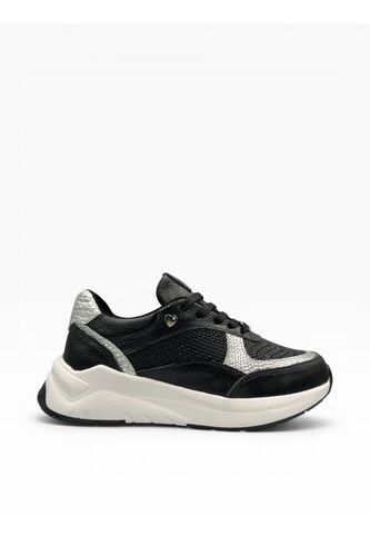 Tenis CUERO Mujer Deportivo Negro Bont Baru BONT