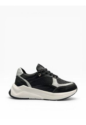 Tenis CUERO Mujer Deportivo Negro Bont Baru