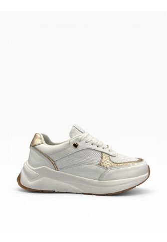Tenis Blanco Mujer En CUERO Deportivo Bont Baru BONT