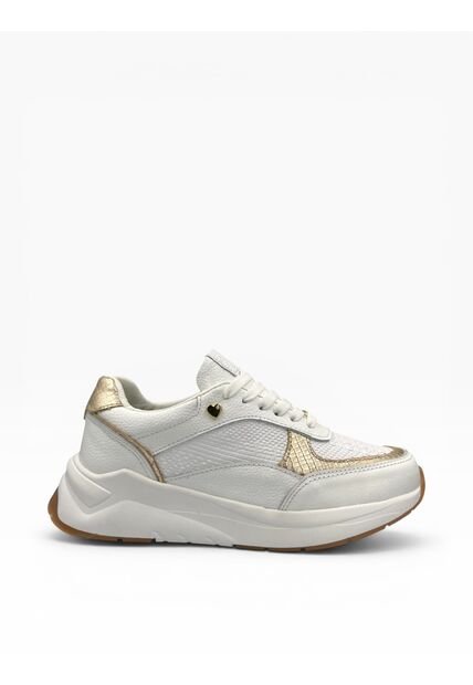 Tenis Blanco Mujer En CUERO Deportivo Bont Baru