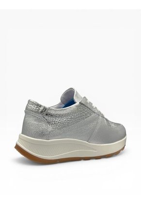 Tenis CUERO Mujer Deportivo Plateado Bont Torino