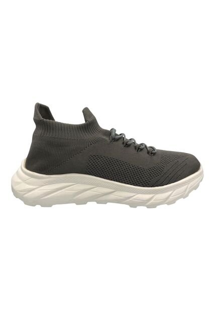 Tenis Deportivo Gris Oscuro Hombre Cordón Ultra Liviano