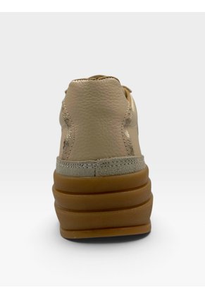 Tenis De Cuero Para Mujer Beige Regina Bont