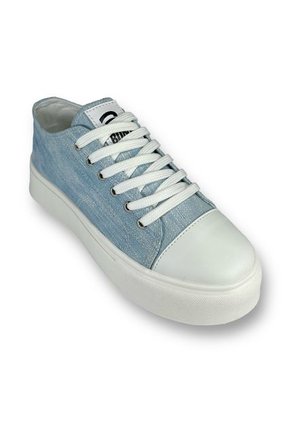 Tenis Casual Suela Alta Bont Mujer Celeste 203