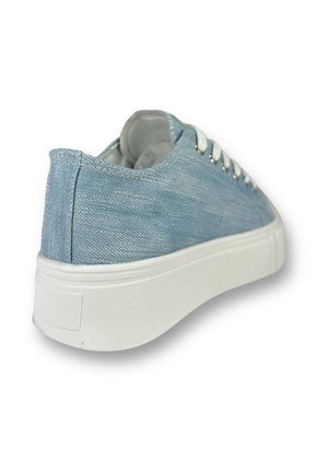 Tenis Casual Suela Alta Bont Mujer Celeste 203