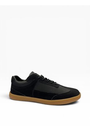 Tenis De Cuero Para Hombre Negro Bont Acero