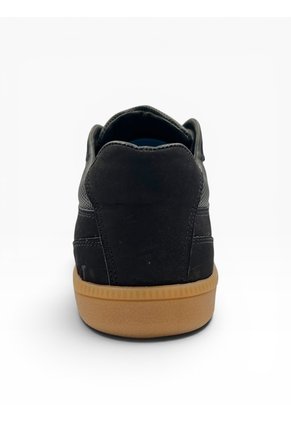 Tenis De Cuero Para Hombre Negro Bont Acero