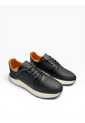 Tenis De Cuero Para Hombre Negro Bont Hom
