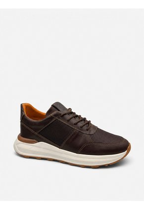 Tenis En Cuero Para Hombre Café Bont Hom