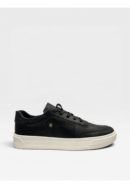 Tenis De Cuero Para Hombre Negro Bont Havana