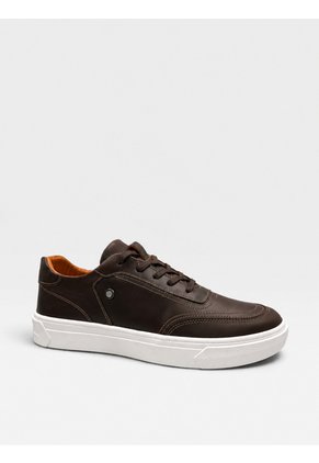 Tenis De Cuero Para Hombre Café Bont Havana