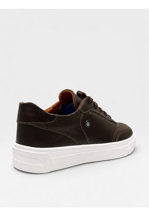 Tenis De Cuero Para Hombre Café Bont Havana