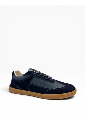Tenis De Cuero Para Hombre Azul Bont Acero