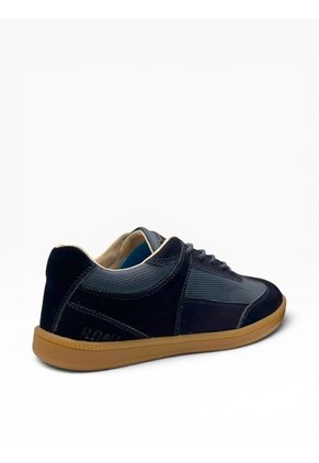 Tenis De Cuero Para Hombre Azul Bont Acero