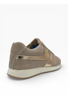 Tenis Beige Mujer En CUERO Deportivo Bont Lucca
