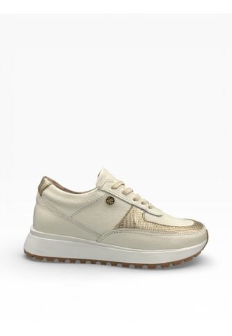 Tenis Beige Mujer En CUERO Deportivo Bont Catania BONT