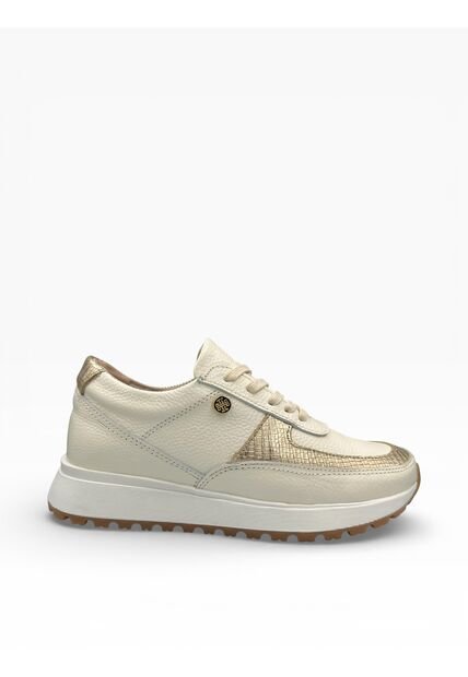 Tenis Beige Mujer En CUERO Deportivo Bont Catania
