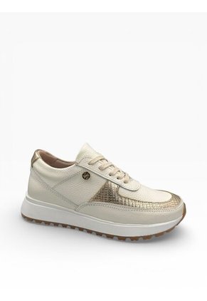 Tenis Beige Mujer En CUERO Deportivo Bont Catania