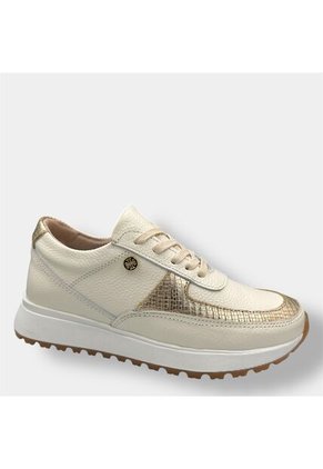 Tenis Beige Mujer En CUERO Deportivo Bont Catania