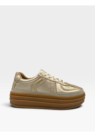 Tenis De Cuero Para Mujer Dorado Regina Bont BONT