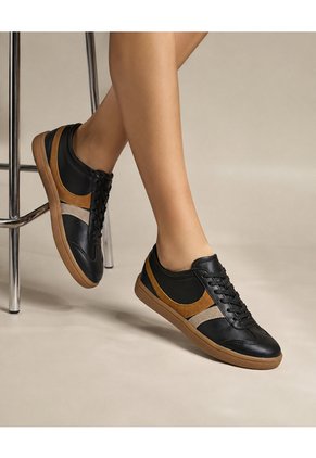 Tenis De Cuero Para Mujer Negro Enigma Bont
