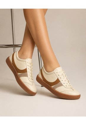 Tenis De Cuero Para Mujer Crema Enigma Bont