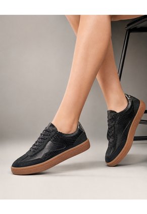 Tenis De Cuero Para Mujer Negro Olivia Bont