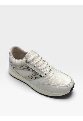 Tenis De Cuero Para Mujer Blanco Serena Bont
