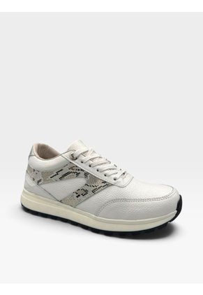 Tenis De Cuero Para Mujer Blanco Serena Bont