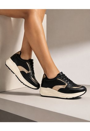 Tenis De Cuero Para Mujer Negro Boreal Bont