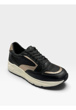 Tenis De Cuero Para Mujer Negro Boreal Bont