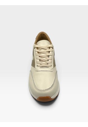 Tenis De Cuero Para Mujer Crema Serena Bont