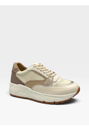 Tenis De Cuero Para Mujer Crema Boreal Bont