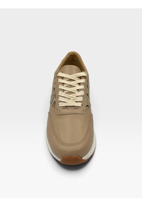 Tenis De Cuero Para Mujer Beige Serena Bont