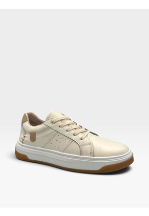 Tenis De Cuero Para Mujer Crema Lizz Bont