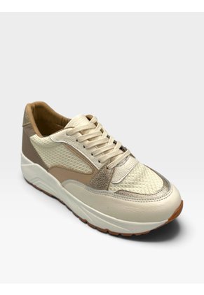 Tenis De Cuero Para Mujer Crema Boreal Bont