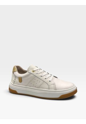 Tenis De Cuero Para Mujer Blanco Lizz Bont