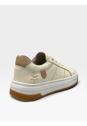 Tenis De Cuero Para Mujer Crema Lizz Bont
