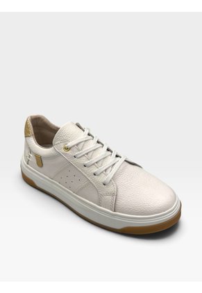 Tenis De Cuero Para Mujer Blanco Lizz Bont