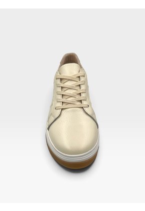 Tenis De Cuero Para Mujer Crema Lizz Bont