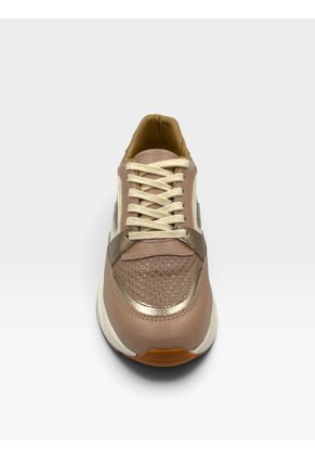 Tenis De Cuero Para Mujer Taupe Boreal Bont