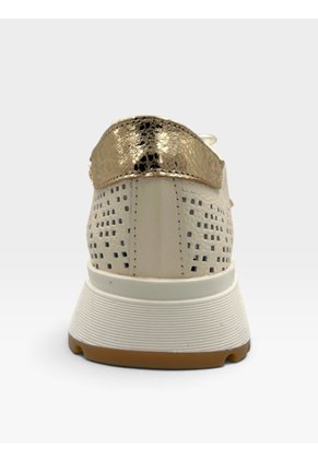 Tenis De Cuero Para Mujer Crema Luna Bont
