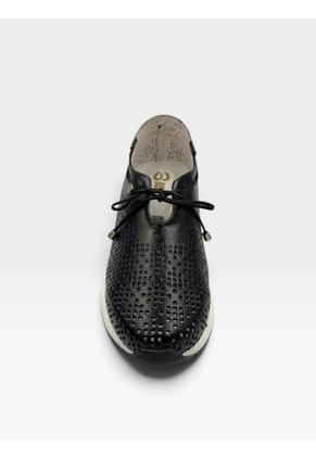 Tenis De Cuero Para Mujer Negro Luna Bont